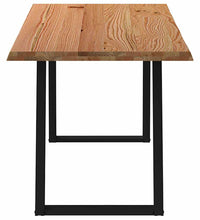 Esstisch mit Baumkanten 180x80x74cm Massivholz Eiche Rechteckig