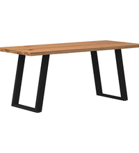 Esstisch mit Baumkanten 180x80x74cm Massivholz Eiche Rechteckig