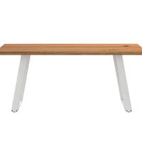 Esstisch mit Baumkanten 180x80x74cm Massivholz Eiche Rechteckig