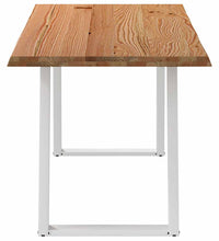 Esstisch mit Baumkanten 180x80x74cm Massivholz Eiche Rechteckig