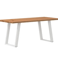 Esstisch mit Baumkanten 180x80x74cm Massivholz Eiche Rechteckig