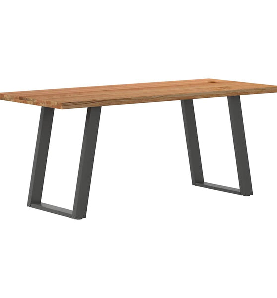 Esstisch mit Baumkanten 180x80x74cm Massivholz Eiche Rechteckig