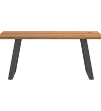 Esstisch mit Baumkanten 180x80x74cm Massivholz Eiche Rechteckig