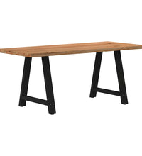 Esstisch mit Baumkanten 180x80x74cm Massivholz Eiche Rechteckig