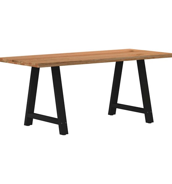 Esstisch mit Baumkanten 180x80x74cm Massivholz Eiche Rechteckig