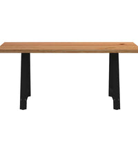 Esstisch mit Baumkanten 180x80x74cm Massivholz Eiche Rechteckig