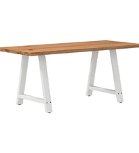 Esstisch mit Baumkanten 180x80x74cm Massivholz Eiche Rechteckig