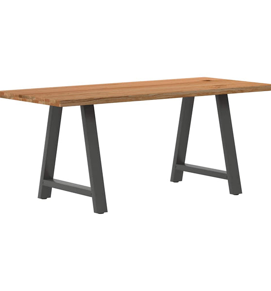 Esstisch mit Baumkanten 180x80x74cm Massivholz Eiche Rechteckig