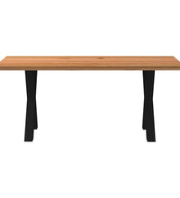 Esstisch mit Baumkanten 180x80x74cm Massivholz Eiche Rechteckig