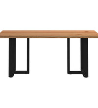 Esstisch mit Baumkanten 180x80x74cm Massivholz Eiche Rechteckig