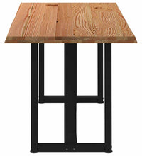 Esstisch mit Baumkanten 180x80x74cm Massivholz Eiche Rechteckig