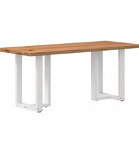 Esstisch mit Baumkanten 180x80x74cm Massivholz Eiche Rechteckig