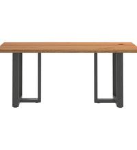 Esstisch mit Baumkanten 180x80x74cm Massivholz Eiche Rechteckig