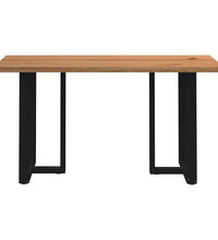 Bartisch mit Baumkanten 180x80x92cm Massivholz Eiche Rechteckig