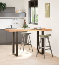 Bartisch Hellbraun 180x80x102 cm Massivholz Eiche Rechteckig