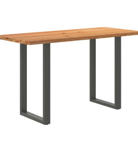 Bartisch Hellbraun 180x80x112 cm Massivholz Eiche Rechteckig