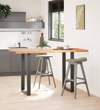 Bartisch Hellbraun 180x80x112 cm Massivholz Eiche Rechteckig