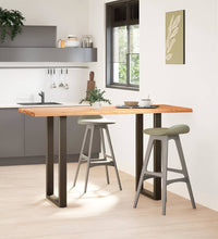 Bartisch Hellbraun 180x80x112 cm Massivholz Eiche Rechteckig