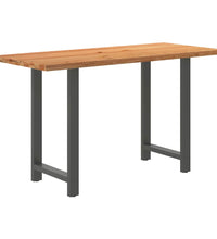 Bartisch Hellbraun 180x80x112 cm Massivholz Eiche Rechteckig