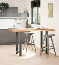 Bartisch Hellbraun 180x80x112 cm Massivholz Eiche Rechteckig