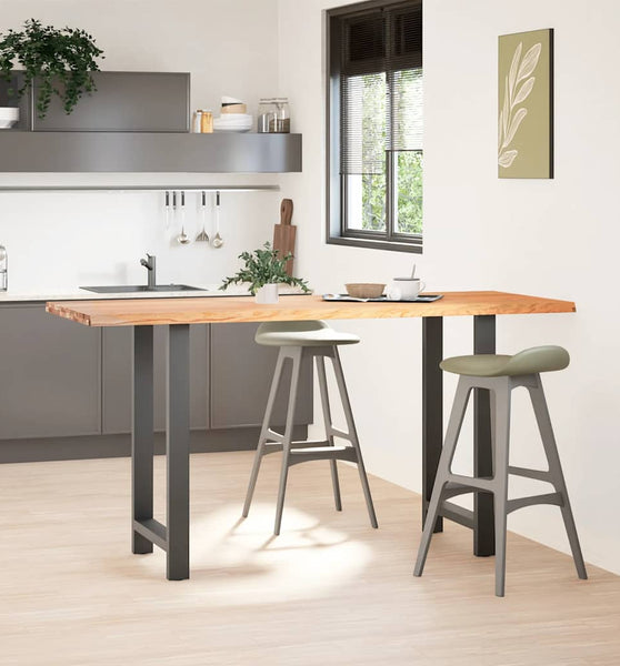 Bartisch Hellbraun 200x80x112 cm Massivholz Eiche Rechteckig