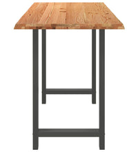 Bartisch Hellbraun 200x80x112 cm Massivholz Eiche Rechteckig