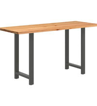 Bartisch Hellbraun 200x80x112 cm Massivholz Eiche Rechteckig