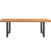 Esstisch Hellbraun 240x120x74 cm Massivholz Eiche Rechteckig
