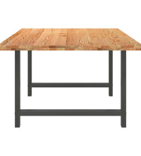 Esstisch Hellbraun 240x120x74 cm Massivholz Eiche Rechteckig