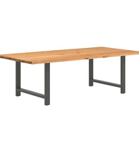 Esstisch Hellbraun 240x120x74 cm Massivholz Eiche Rechteckig