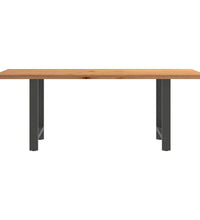 Esstisch Hellbraun 200x80x74 cm Massivholz Eiche Rechteckig