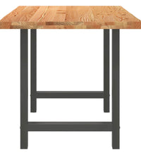 Esstisch Hellbraun 200x80x74 cm Massivholz Eiche Rechteckig