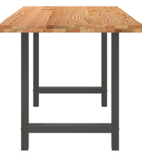 Esstisch Hellbraun 240x80x74 cm Massivholz Eiche Rechteckig