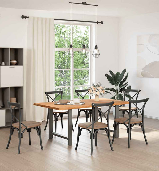 Esstisch Hellbraun 180x100x74 cm Massivholz Eiche Rechteckig