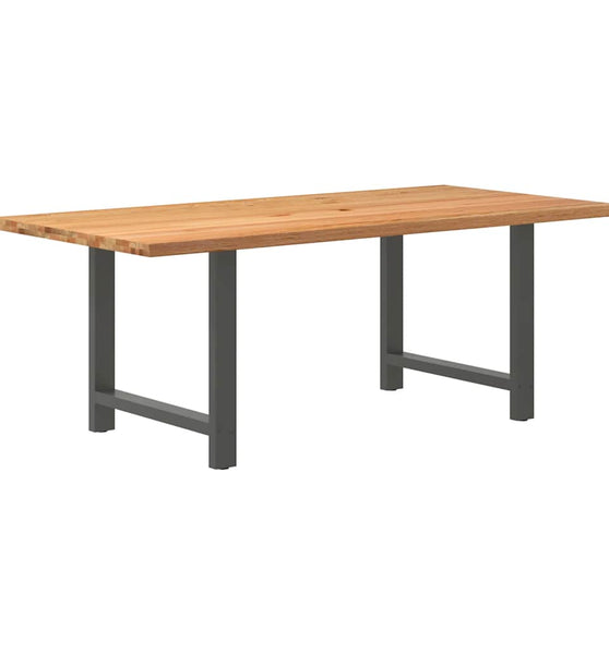 Esstisch Hellbraun 200x100x74 cm Massivholz Eiche Rechteckig