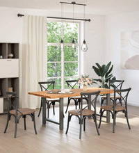 Esstisch Hellbraun 200x100x74 cm Massivholz Eiche Rechteckig