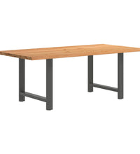 Esstisch Hellbraun 200x100x74 cm Massivholz Eiche Rechteckig