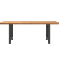 Esstisch Hellbraun 220x100x74 cm Massivholz Eiche Rechteckig