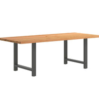 Esstisch Hellbraun 220x100x74 cm Massivholz Eiche Rechteckig