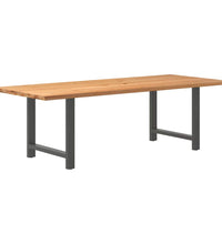 Esstisch Hellbraun 240x100x74 cm Massivholz Eiche Rechteckig