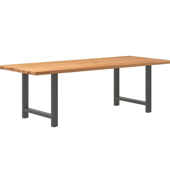 Esstisch Hellbraun 240x100x74 cm Massivholz Eiche Rechteckig