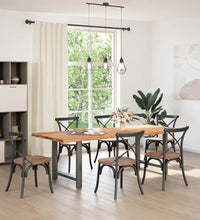 Esstisch Hellbraun 240x100x74 cm Massivholz Eiche Rechteckig