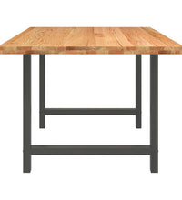 Esstisch Hellbraun 240x100x74 cm Massivholz Eiche Rechteckig