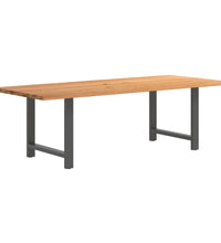 Esstisch Hellbraun 240x100x74 cm Massivholz Eiche Rechteckig