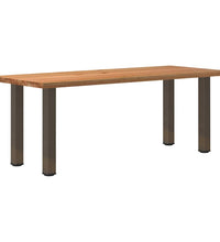 Esstisch Hellbraun 200x80x74 cm Massivholz Eiche Rechteckig