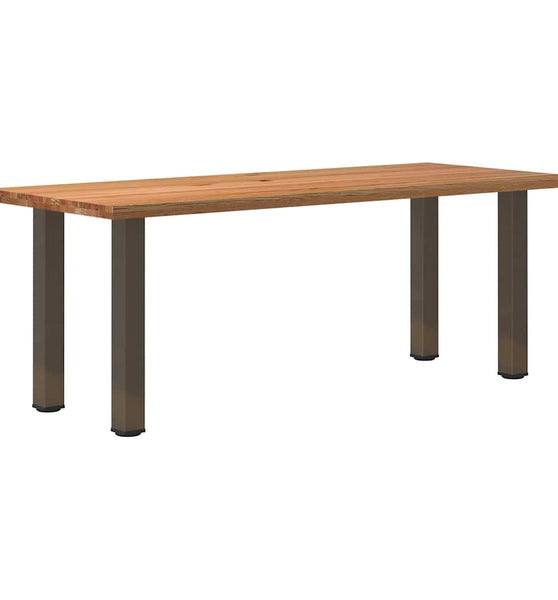 Esstisch Hellbraun 200x80x74 cm Massivholz Eiche Rechteckig