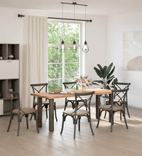 Esstisch Hellbraun 200x80x74 cm Massivholz Eiche Rechteckig