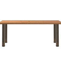 Esstisch Hellbraun 200x80x74 cm Massivholz Eiche Rechteckig