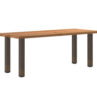 Esstisch Hellbraun 200x80x74 cm Massivholz Eiche Rechteckig