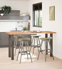 Bartisch Hellbraun 200x80x102 cm Massivholz Eiche Rechteckig